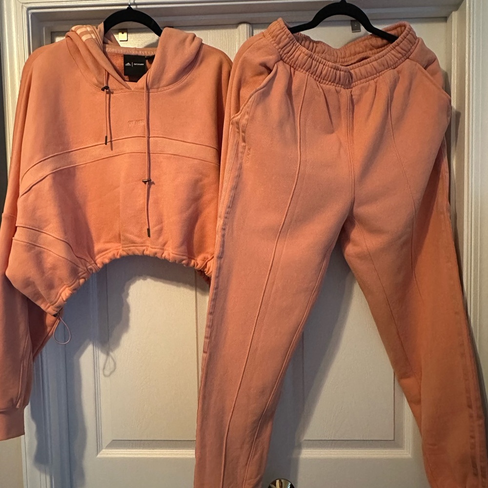 IVYPARK x Adidas Peach Cropped Hoodie & Jogger Pants